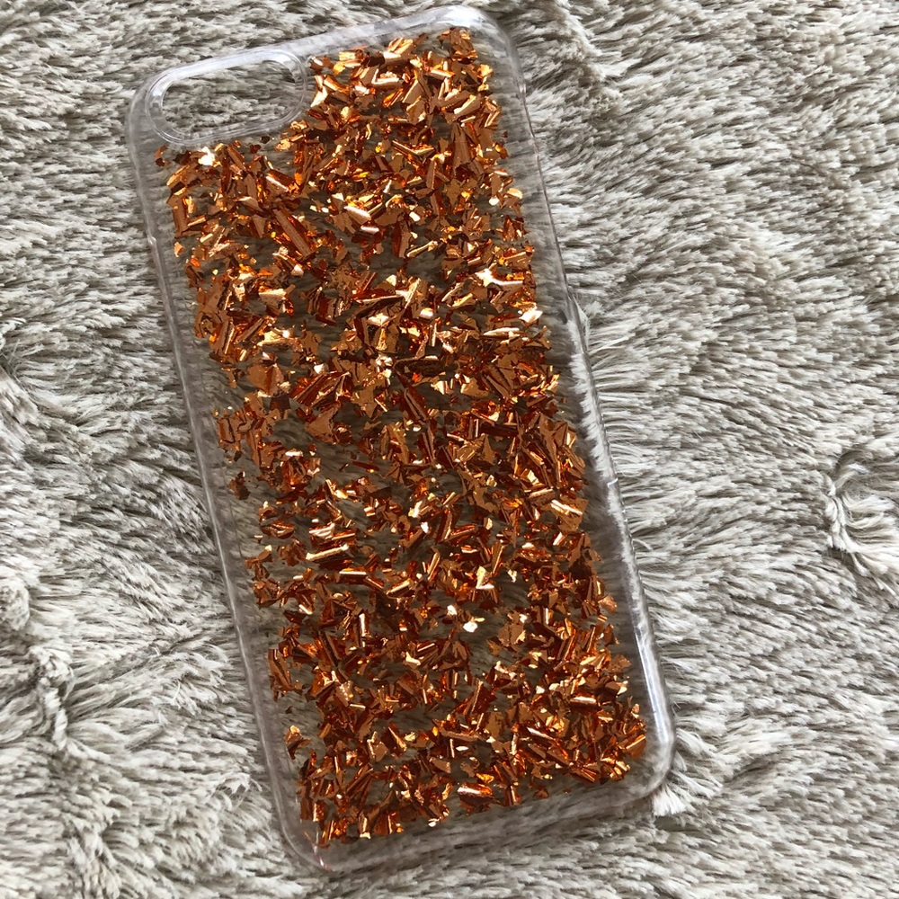 Clear gold flakes iPhone 6 case